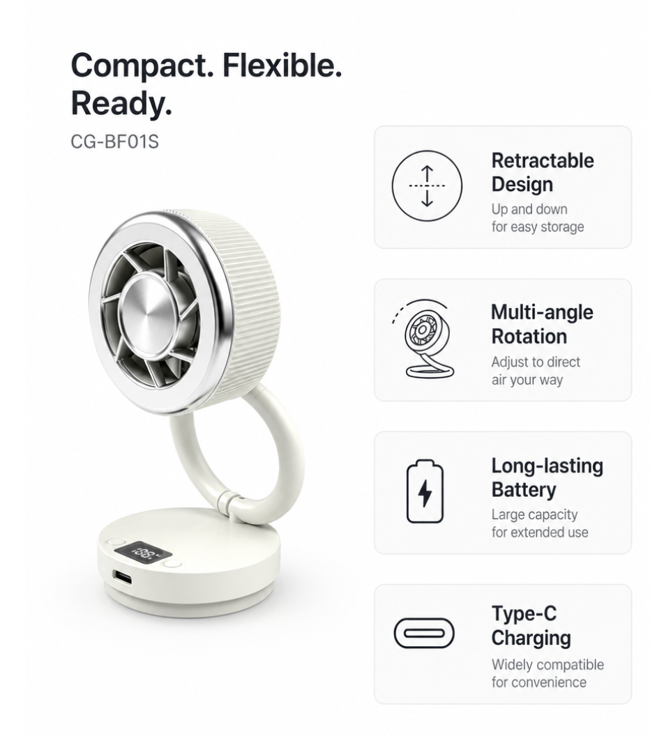 Long Runtime Mini Fan