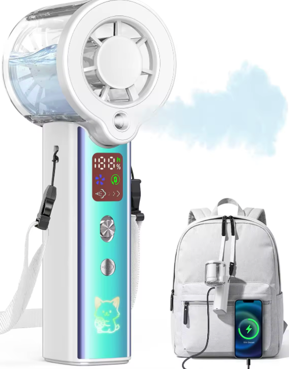 3-in-1 Rechargeable Handheld Misting Fan